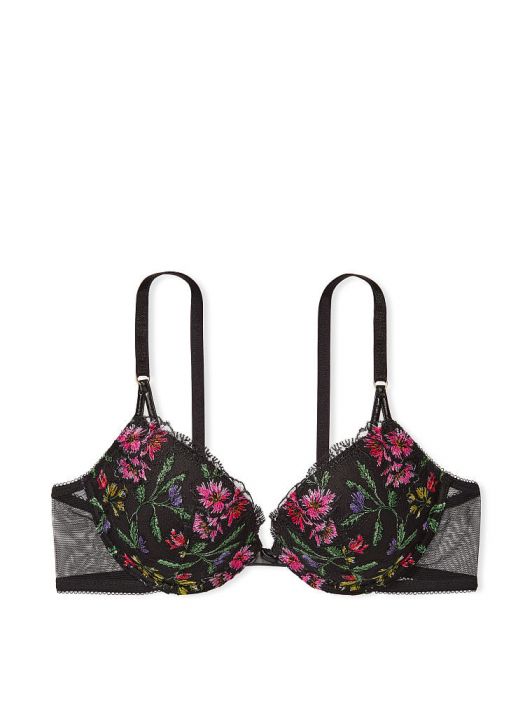 Комплект Floral Embroidery Push-Up Bra Black Multi Victoria's Secret  УТП006933 купити ❤️VS Angel Beauty
