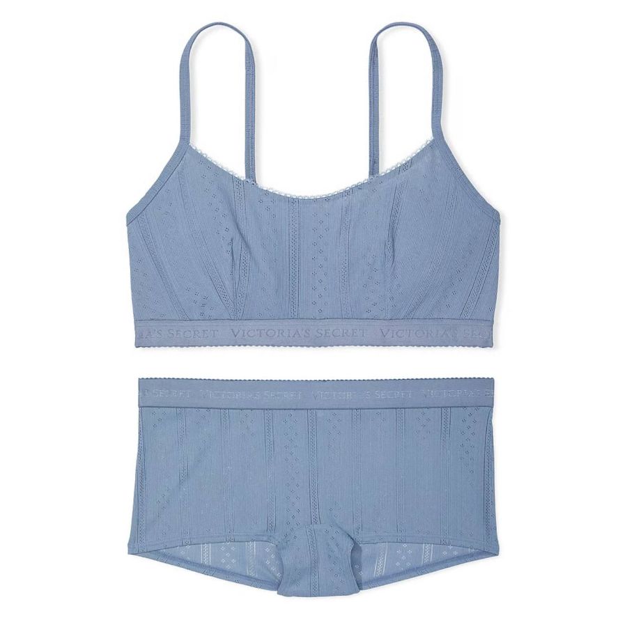 Комплект Scoop Bralette Faded Denim