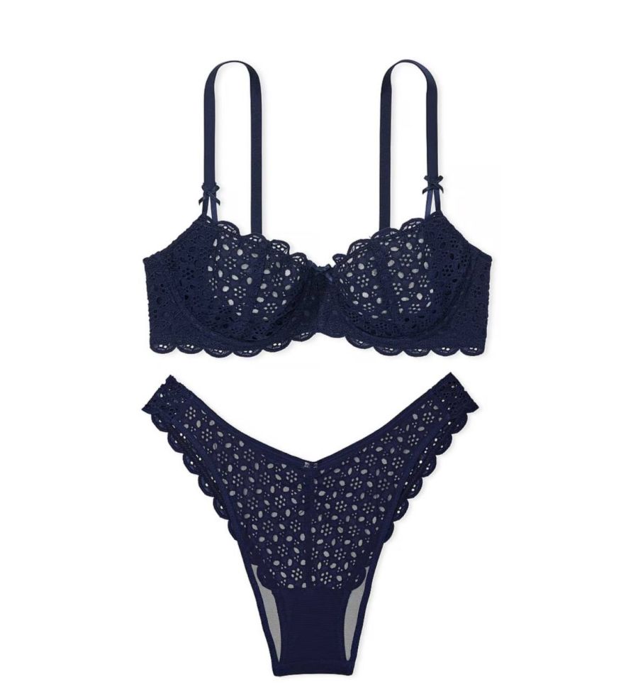 Комплект Wicked Unlined Bow Balconette Bra Ensign Navy