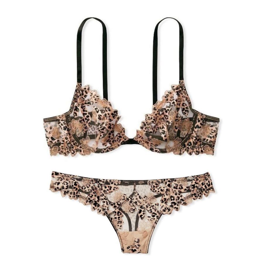 Комплект Very Sexy Floral Embroidered Demi Bra, Panty & Waist Cincher Victoria's Secret