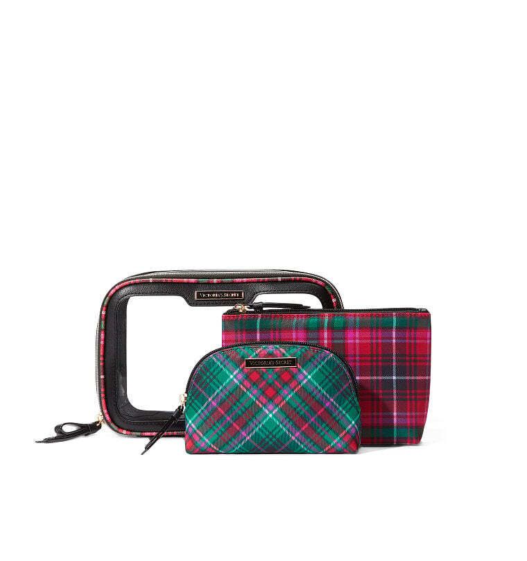 Косметичка 3 в 1 Beauty Bag Trio Bright Tartan від Victoria's Secret