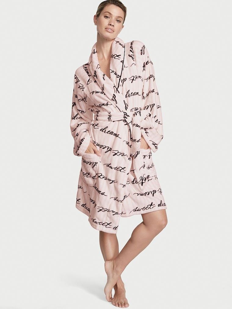 Плюшевий халат Short Cozy Robe Logo M/L