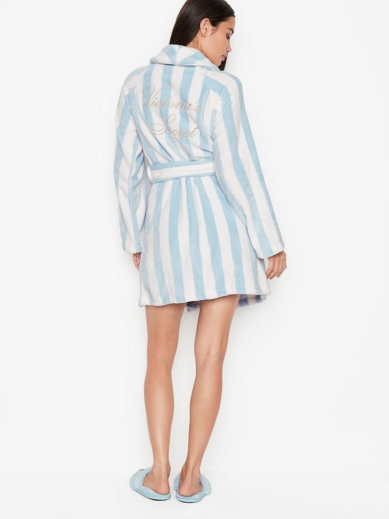 Плюшевий халат Short Cozy Robe Blue від Victoria's Secret M-L