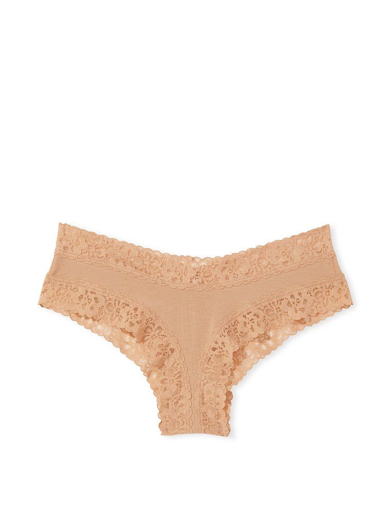 Трусики Lace Waist Cotton Cheeky Sweet Praline Victoria's Secret