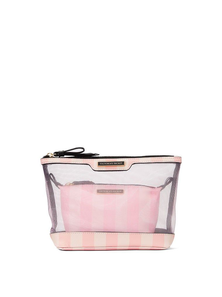 Косметичка Beauty Bag Duo Iconic Stripe Mesh Victoria's Secret