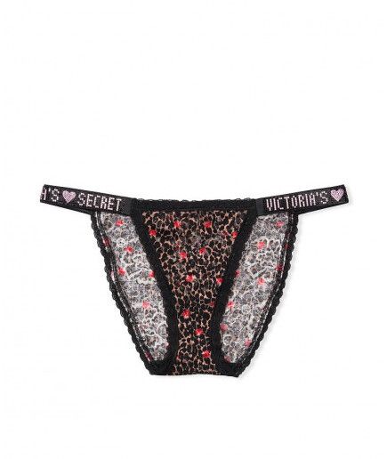 Трусики The Lace Shine Strap Bikini Panty Leopard