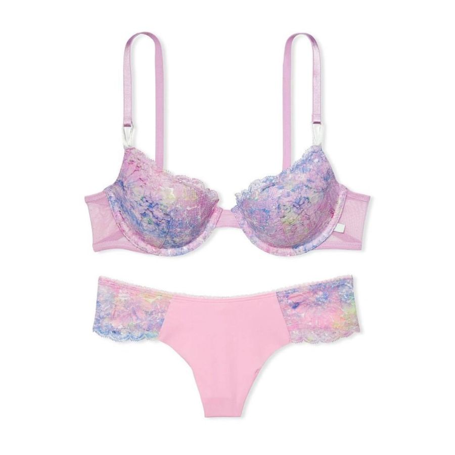 Комплект Victoria' Secret Sexy Tee Bra & Thong Panty Soft Pink Ambre