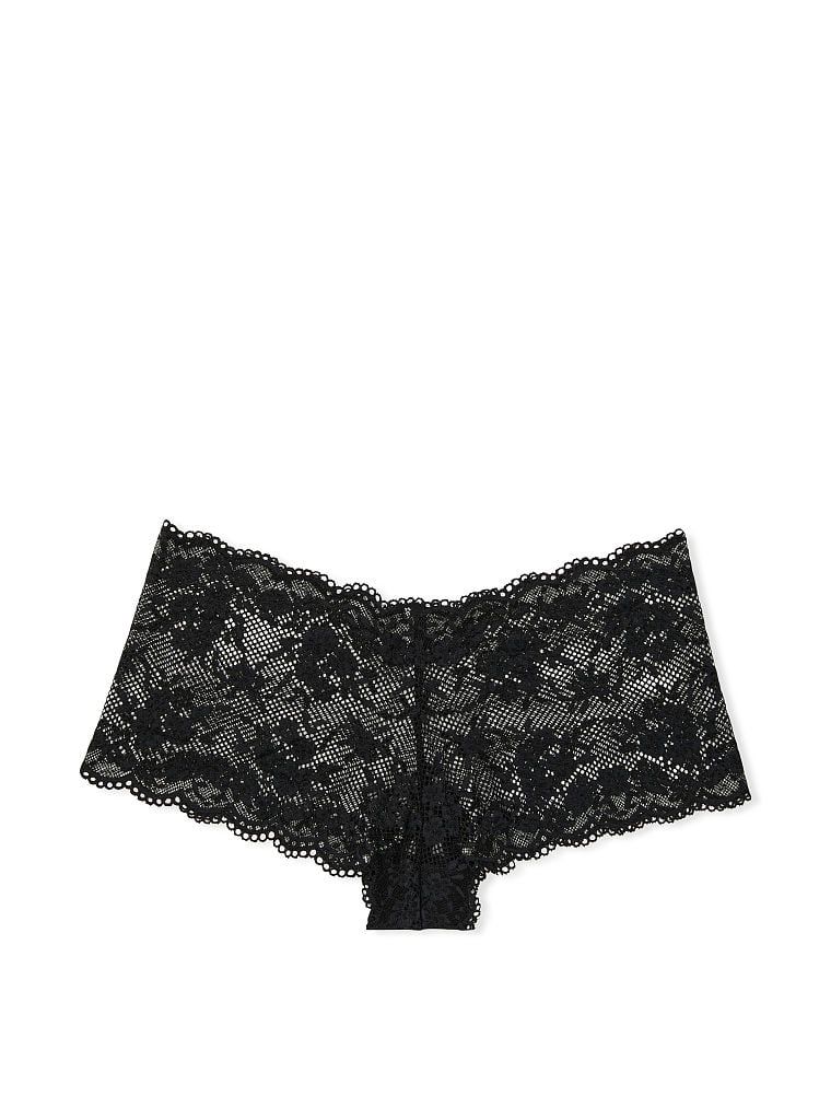 Трусики Lace Shortie Panty Black Victoria's Secret