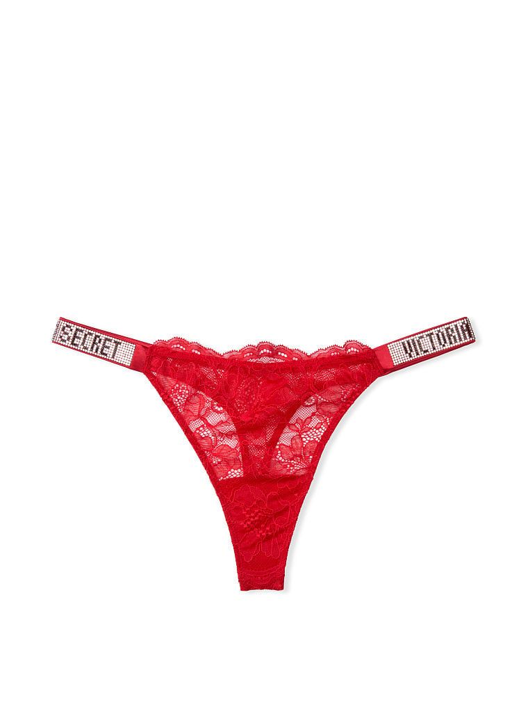 Трусики Very Sexy Shine Strap Thong Panty Red кружево