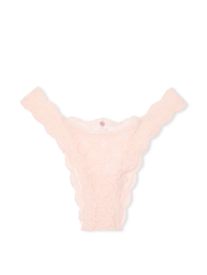 Трусики Dream Angels Lace Brazilian Panty Lace Purest Pink