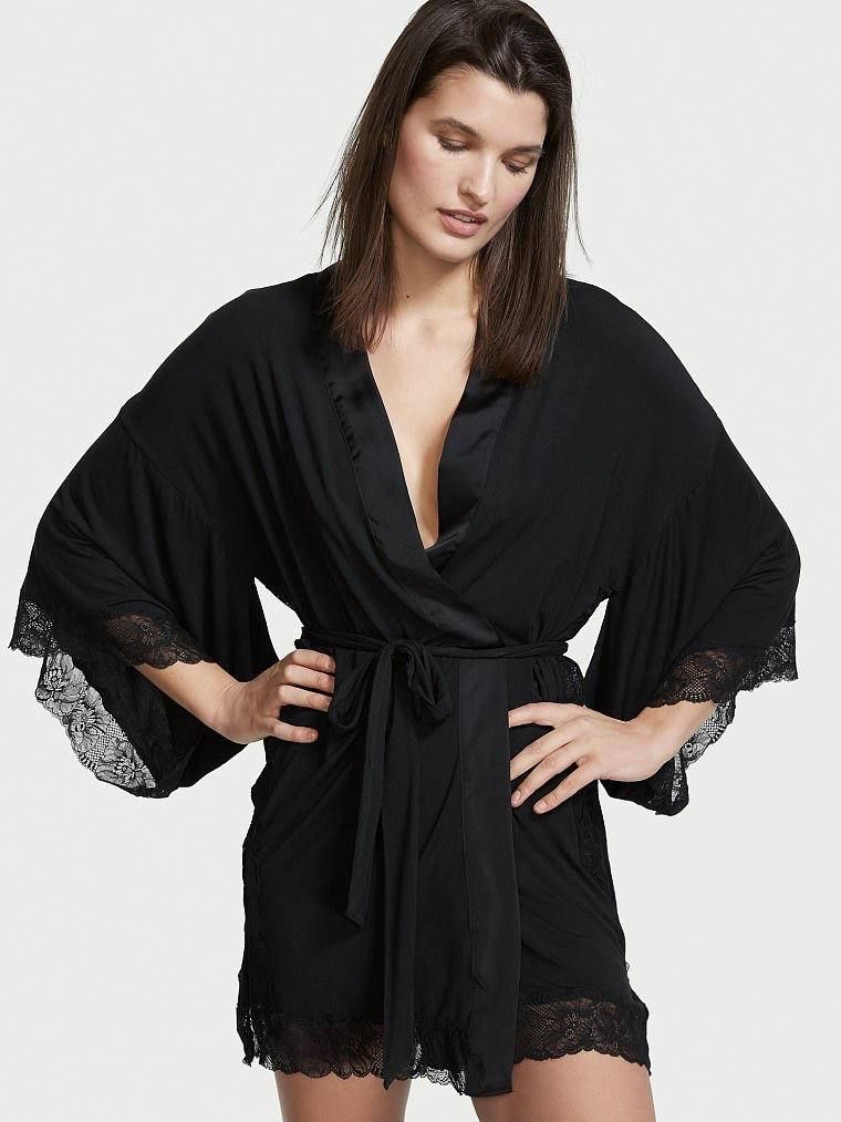 Халат Victoria's Secret Modal Lace-Trim Robe