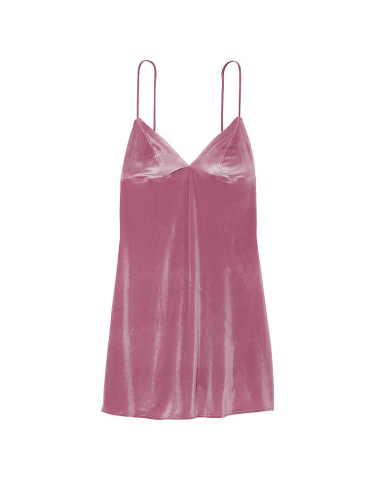 Нічна сорочка оксамитова Velvet Slip Romance Pink Victoria's Secret