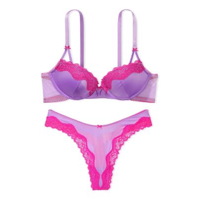 Комплект Tease Push-Up Bra Bikini Purple Paradise & Thong Panty Victoria's Secret