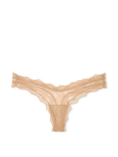 Трусики Very Sexy Rose Lace High-Leg Thong Panty Praline