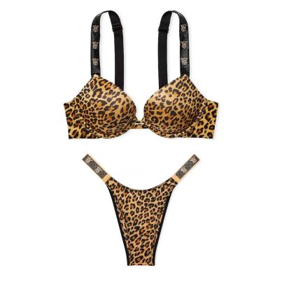 Комплект Very Sexy Shine Strap Push-Up Bra & Brazilian Panty Leopard