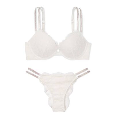 Комплект Very Sexy Double Shine Strap Push-Up Bra & Brazilian Panty Coconut White