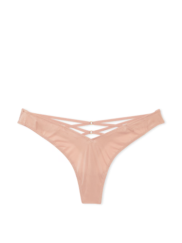 Трусики Strappy Back High-Leg Thong Panty Macaron