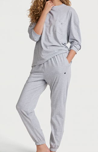 Піжама Cotton Long Pajama Set Grey