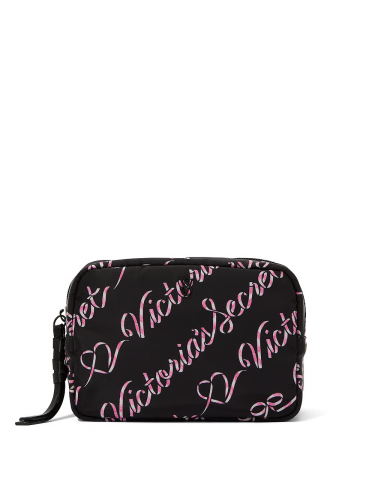 Косметичка Travel Makeup Bag Black Candycane Script