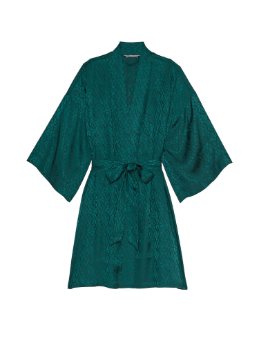 Сатиновий халат The Tour '23 Icon Satin Robe Deepest Green від Victoria's Secret