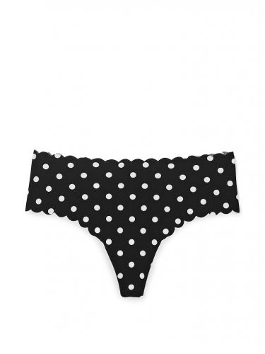 Трусики No-show Thong Panty Black Dot Victoria's Secret
