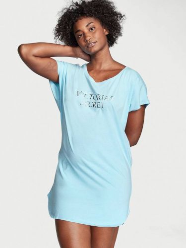 Нічна сорочка Lightweight Cotton Dolman Sleepshirt Victoria’s Secret Blue