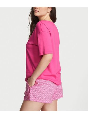 Піжама Cotton Sleep Shirt Boxer Short Set Pink від Victoria's Secret