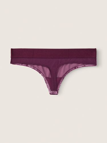 Трусы Velvet Thong Rich Maroon Victoria's Secret Pink