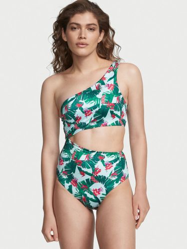 Суцільний купальник Victoria's Secret Cutout Swimsuit Blue Palm