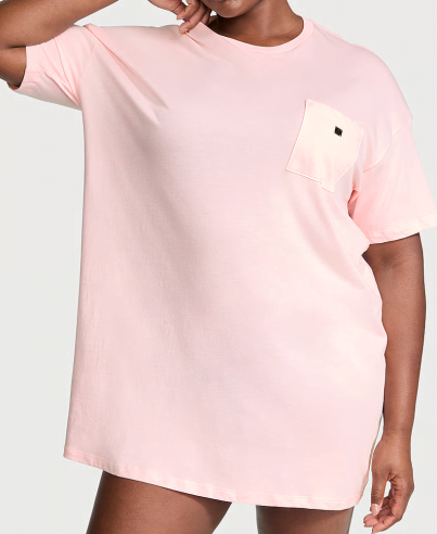 Нічна сорочка Oversize Cotton Sleep Tee Angel Pink