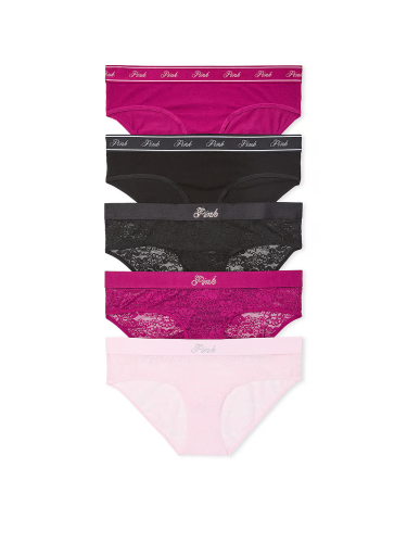 Набір трусиків 5-Pack Logo Cotton Hiphugger Panties Fashion Pack