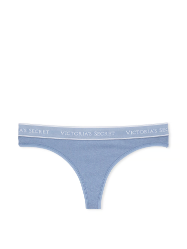 Трусики Logo Cotton Thong Panty Faded Denim