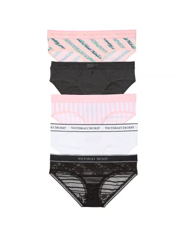 Набір трусиків 5-Pack Logo Cotton Hiphugger Panties Mix