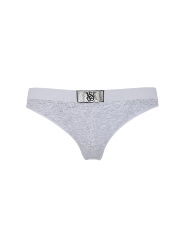 Трусики Logo Cotton Shine Patch Thong Panty Grey