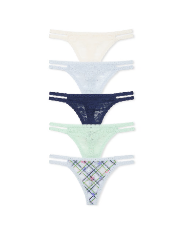 Набір трусиків 5-Pack Lace Wink Strappy Thong Panties Multi