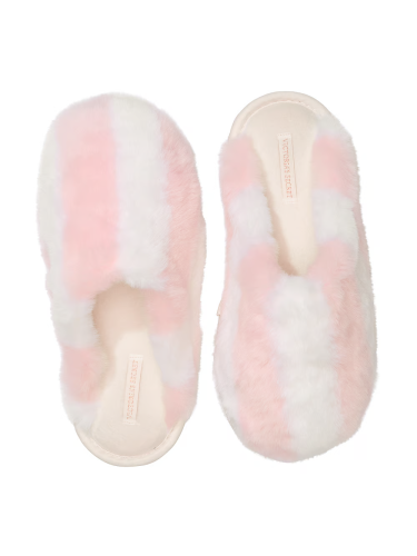 Домашні тапочки Closed Toe Faux Fur Slipper Heritage Stripe