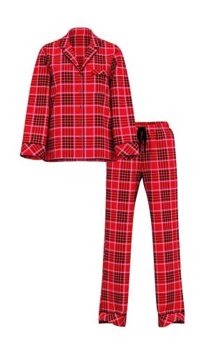 Піжама Flannel Long Pajama Set Lipstick Lovely Plaid