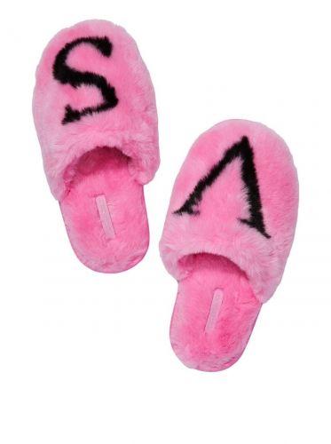 Домашні тапочки Closed Toe Faux Fur Slipper Summer Pink Victoria's Secret