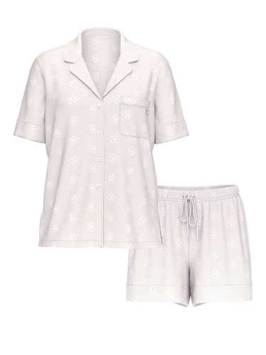 Піжама Modal Soft Eyelet Short Pajama Set White/Ivory