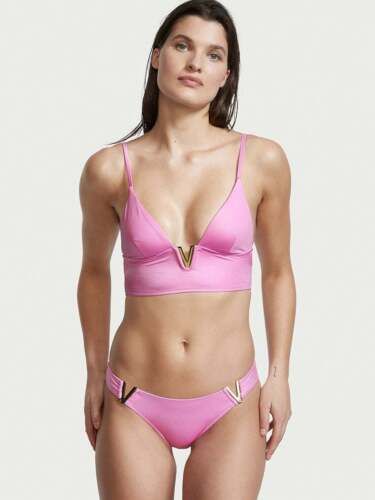 Купальник Victoria's Secret V-Hardware Swim Bottom & Top Pink S