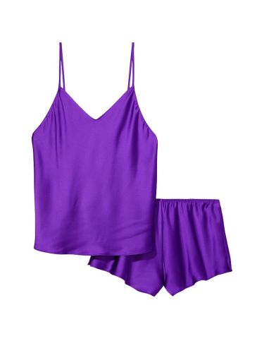 Піжама сатинова Draped Back Cami Set Violet