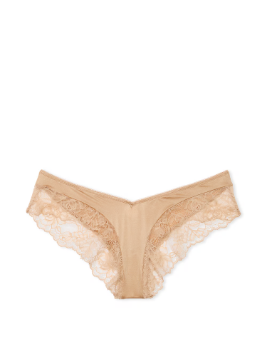 Трусики Rose Lace-Trim High-Leg Cheeky Panty Praline