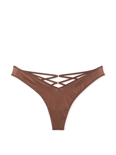 Трусики Strappy Back High-Leg Thong Panty Mousse