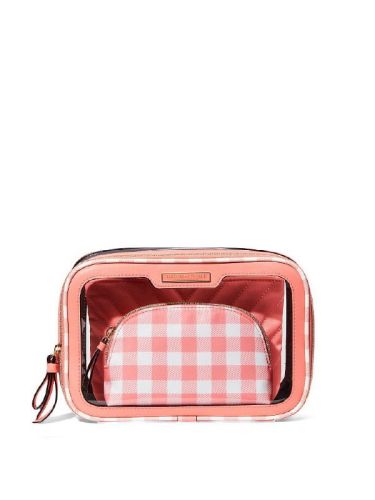 Косметичка 3 в 1 Beauty Bag Coral Gingham