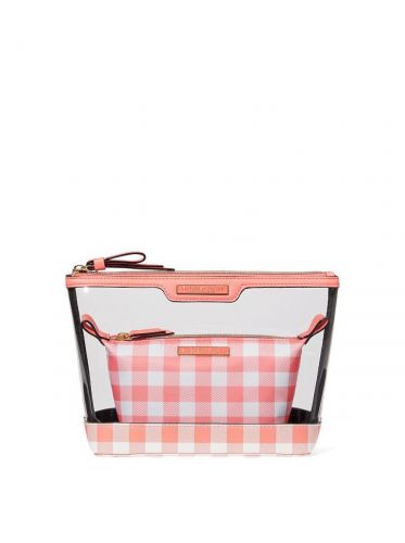 Косметичка Beauty Bag Duo Coral Gingham Victoria's Secret