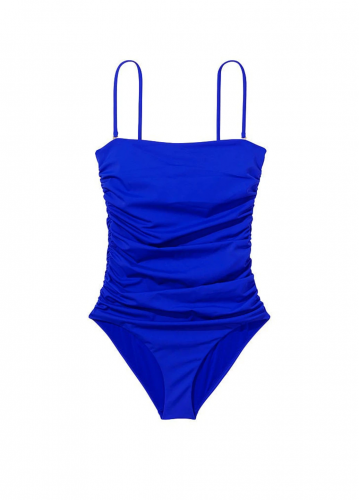 Суцільний купальник Victoria's Secret Ruched One-Piece Swimsuit Blue Oar