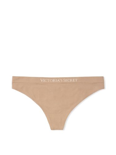 Трусики Victoria's Secret Seamless Thong Panty Praline