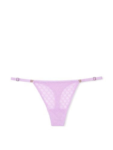 Трусики Icon by Victoria's Secret Lace Thong Panty Lilac