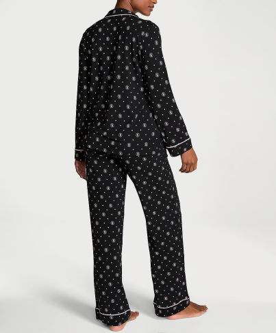 Піжама Modal Long Pajama Set Black Vs Lockup Dot