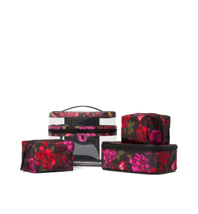 Набір косметичок  4-in-1 Train Case Black Floral